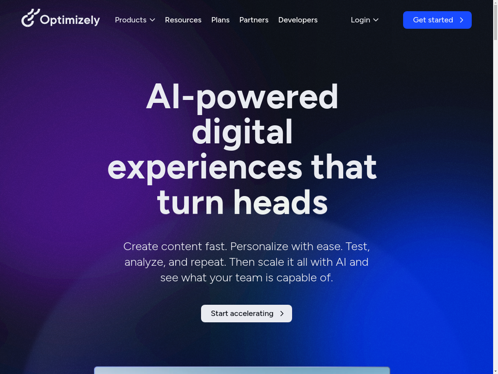 Optimizely screenshot 1