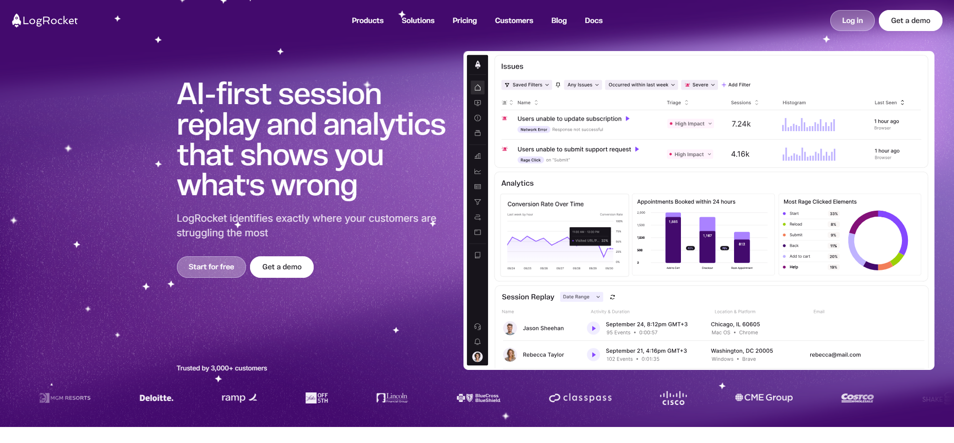 LogRocket screenshot 1