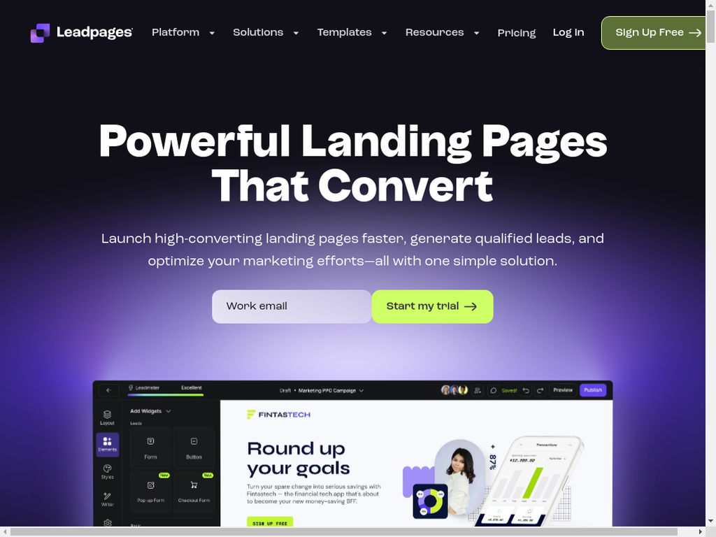 Leadpages screenshot 1